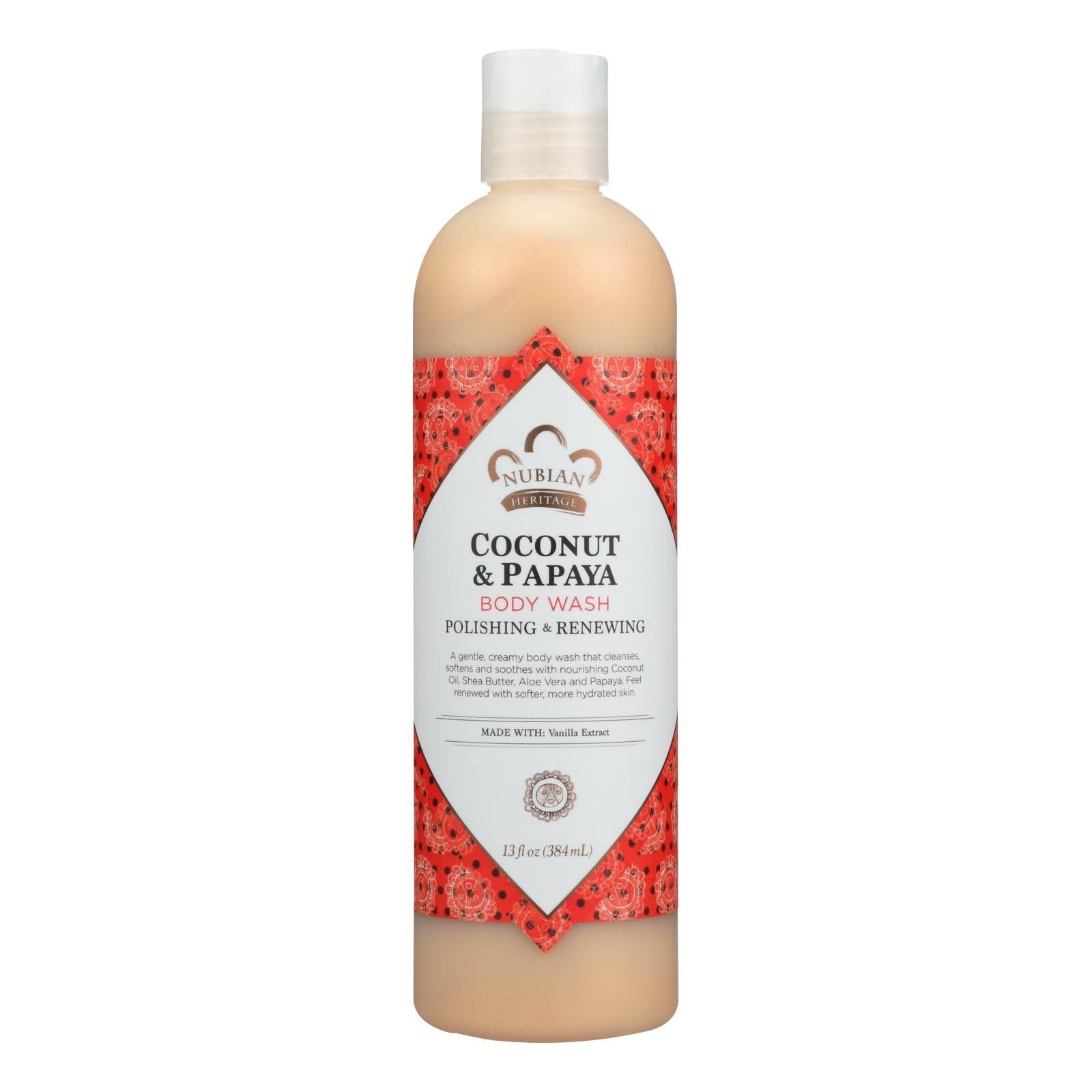 Héritage nubien, Nubian Heritage Body Wash Coconut And Papaya - 13 fl oz