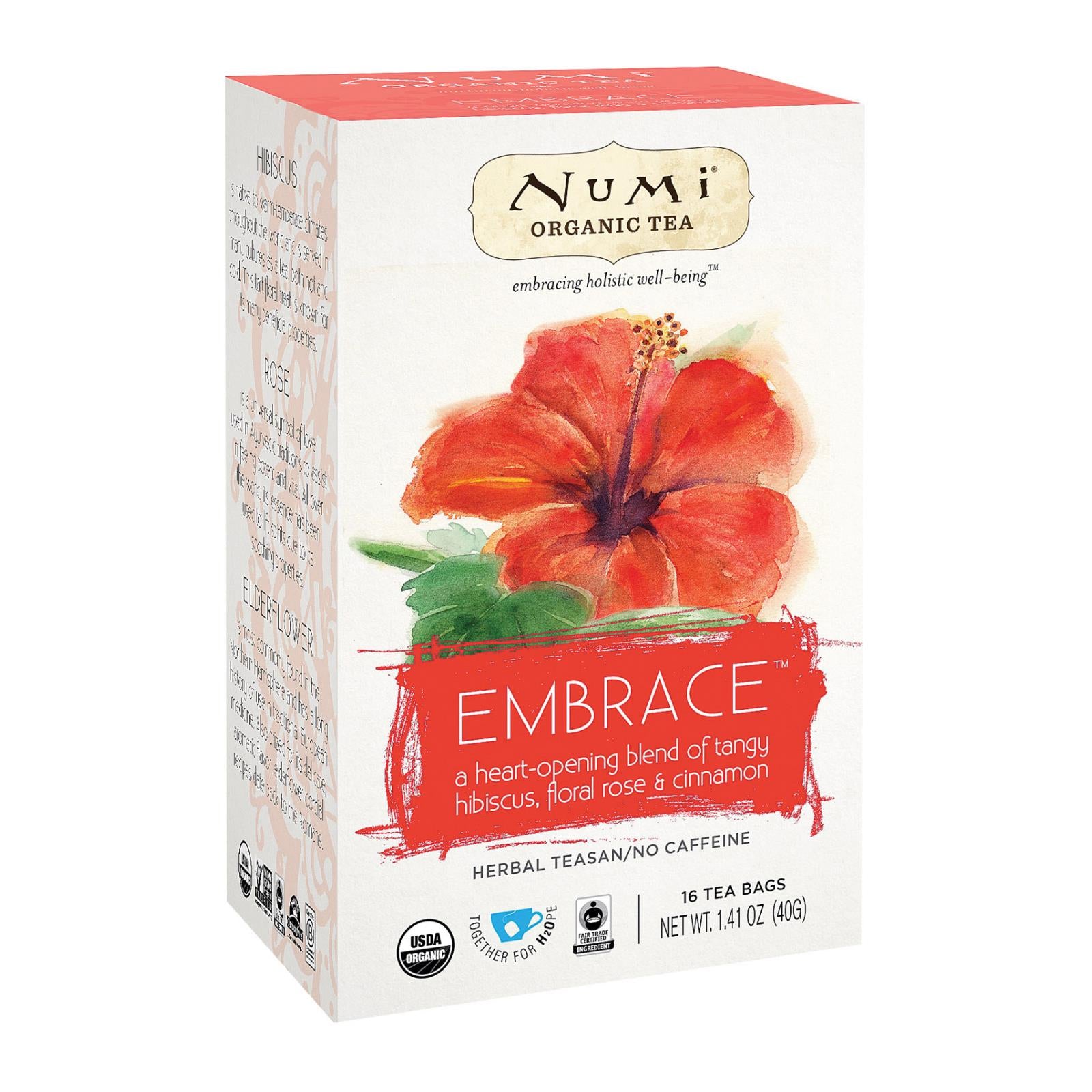 Thé Numi, Numi Tea Organic Herb Tea -Embrasement - Lot de 6 - 16 pièces (Lot de 6)