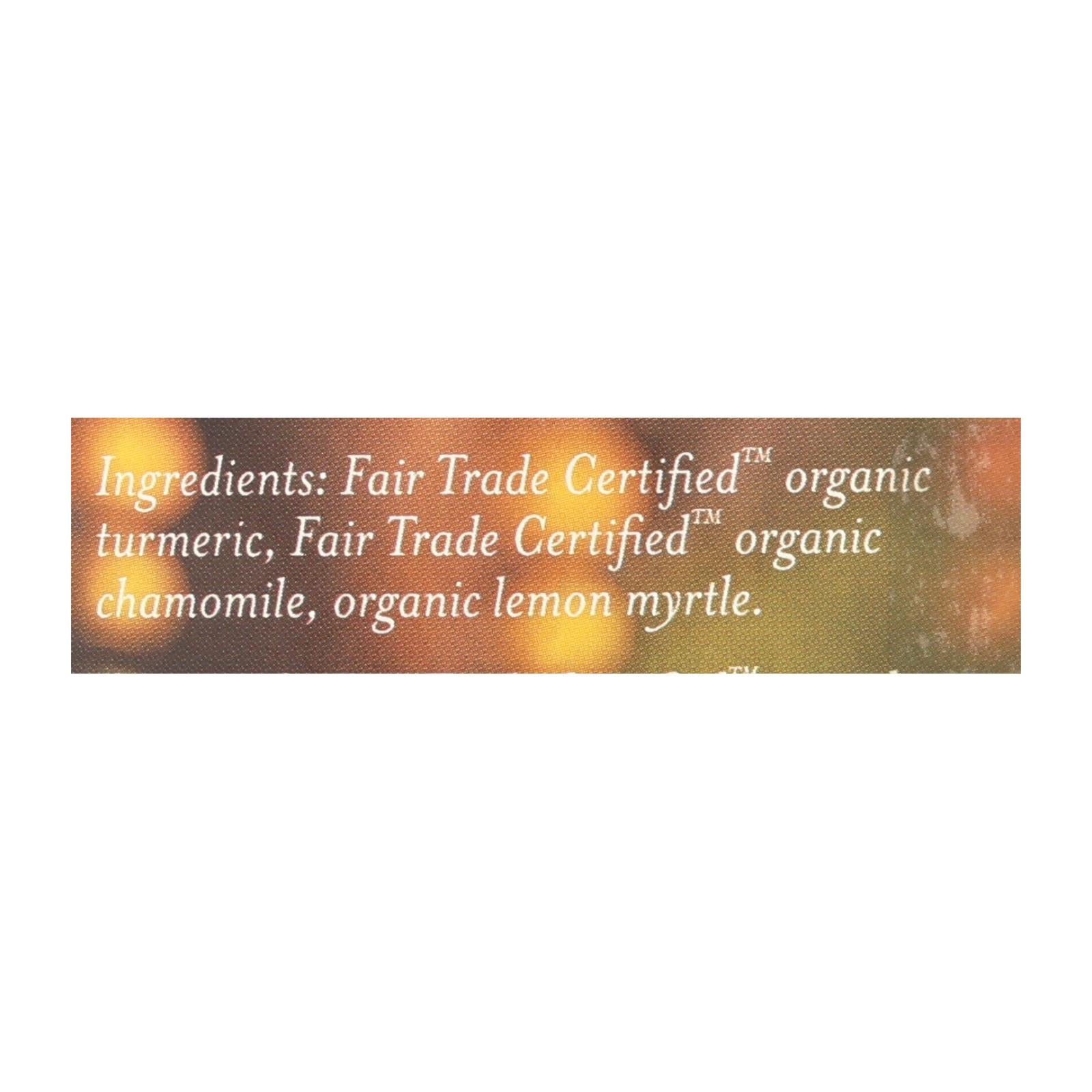 Thé Numi, Numi Tea - Organic - Turmeric - Fields of Gold - 12 Bags - Case of 6 (Pack of 6)