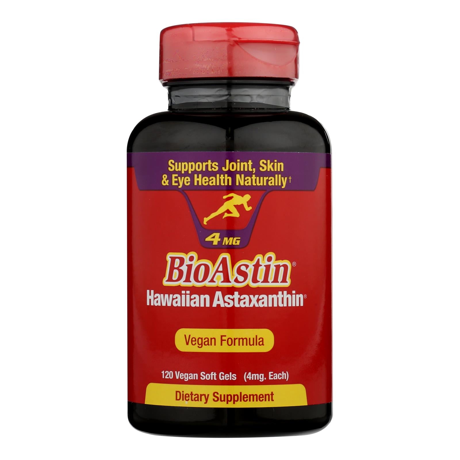 Nutrex Hawaï, Nutrex Hawaii BioAstin - Astaxanthine d'Hawaï - Végétarien - 4 mg - 120 gélules végétales