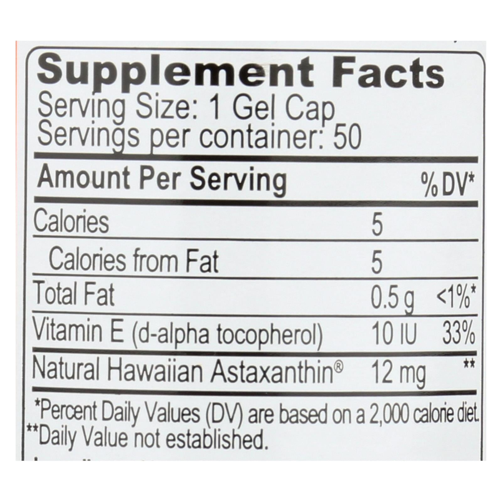 Nutrex Hawaï, Nutrex Hawaii Bioastin Hawaiin Astaxanthin - 12 mg - 50 Gel Caps