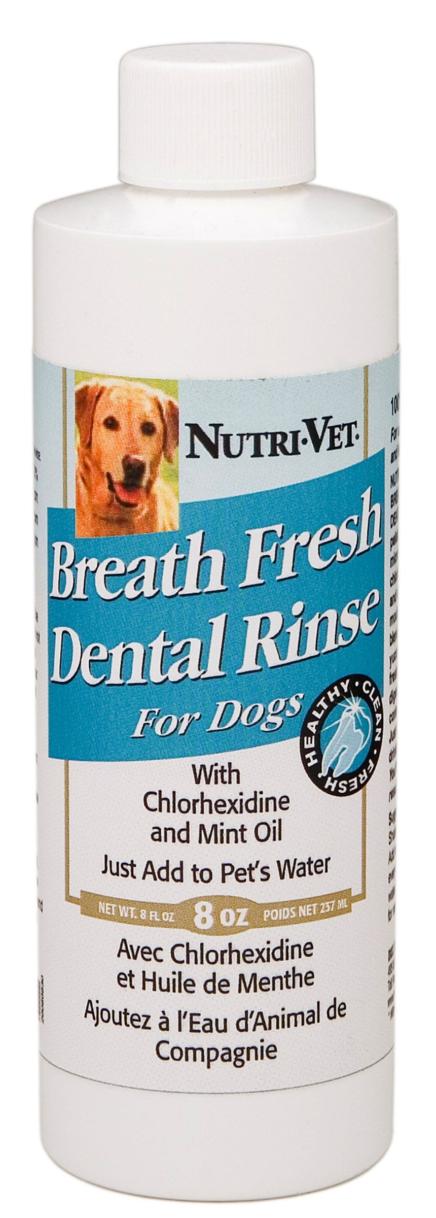 Nutri Vet Nutritionals, Nutri Vet Nutritionals 19431-7 8 Oz Breath Fresh Dental Rinse pour chiens