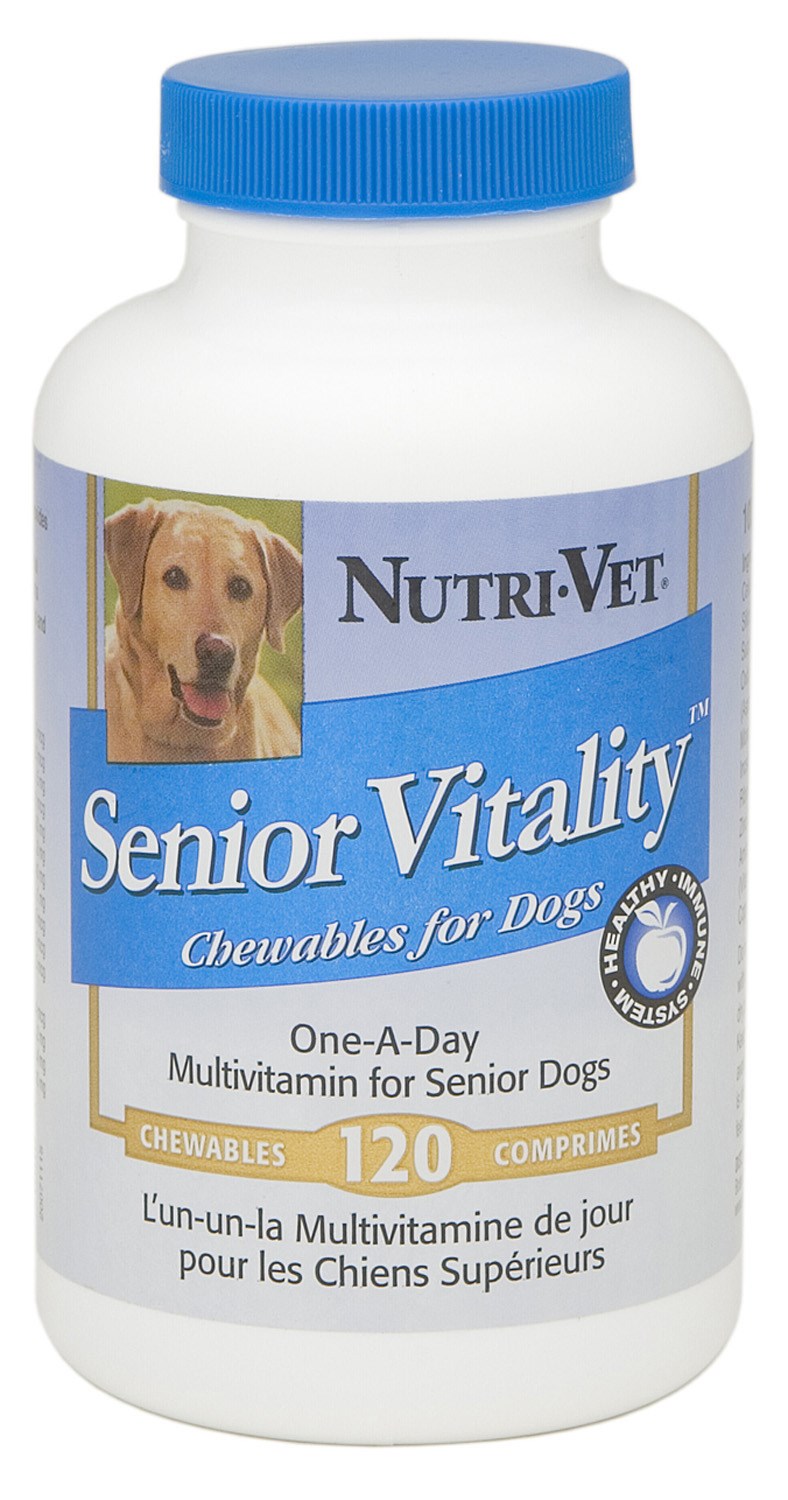 Nutriments pour animaux de compagnie, Nutri Vet Nutritionals 39981 Senior Vitality 120 count