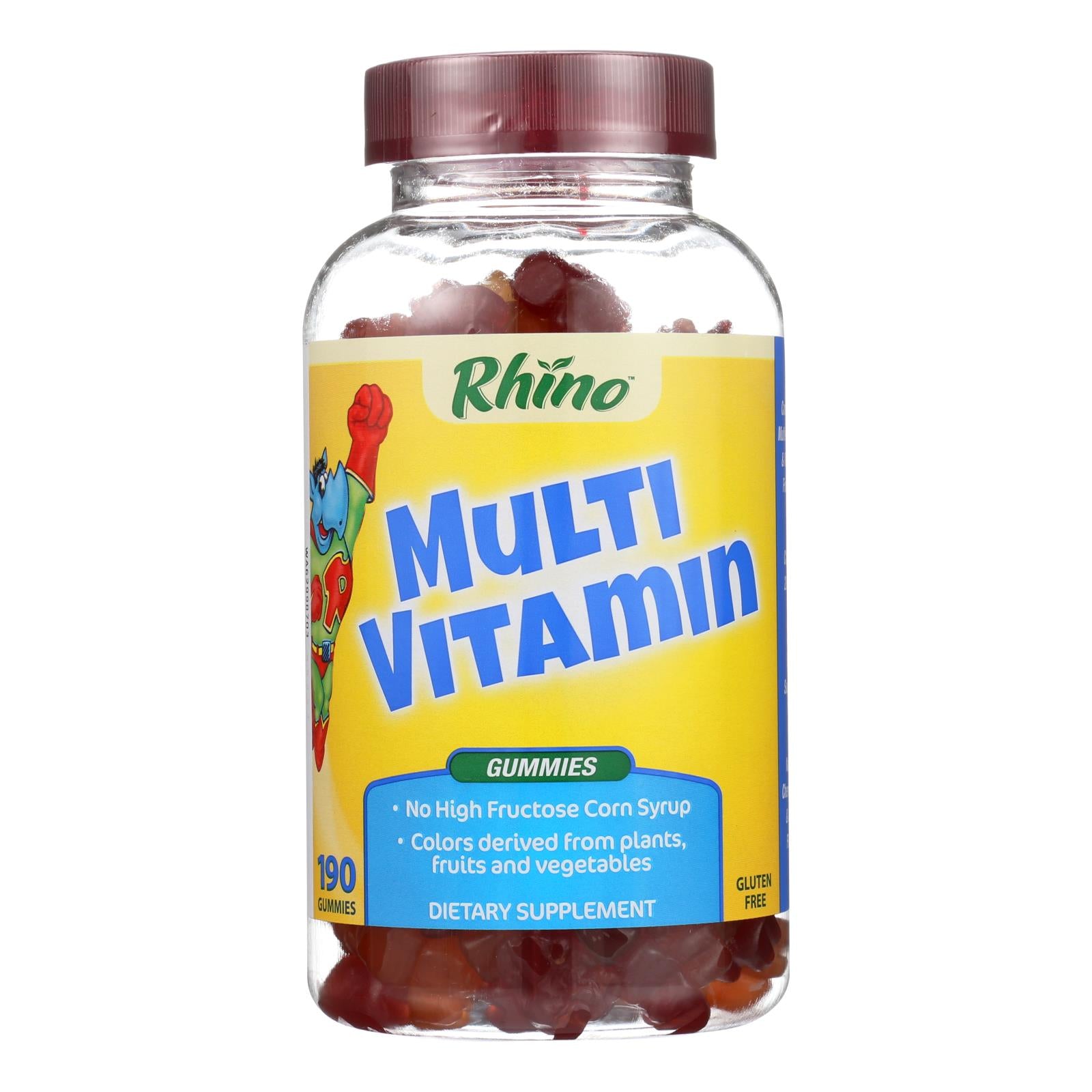 La nutrition maintenant, Nutrition Now Rhino Gummy Multi-Vitamin - 190 oursons gommeux