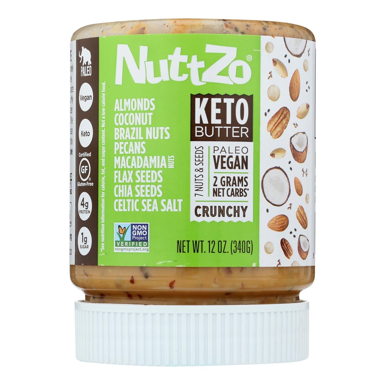 Nuttzo, Nuttzo - Beurre de noix et de graines Keto - Caisse de 6 - 12 OZ (paquet de 6)