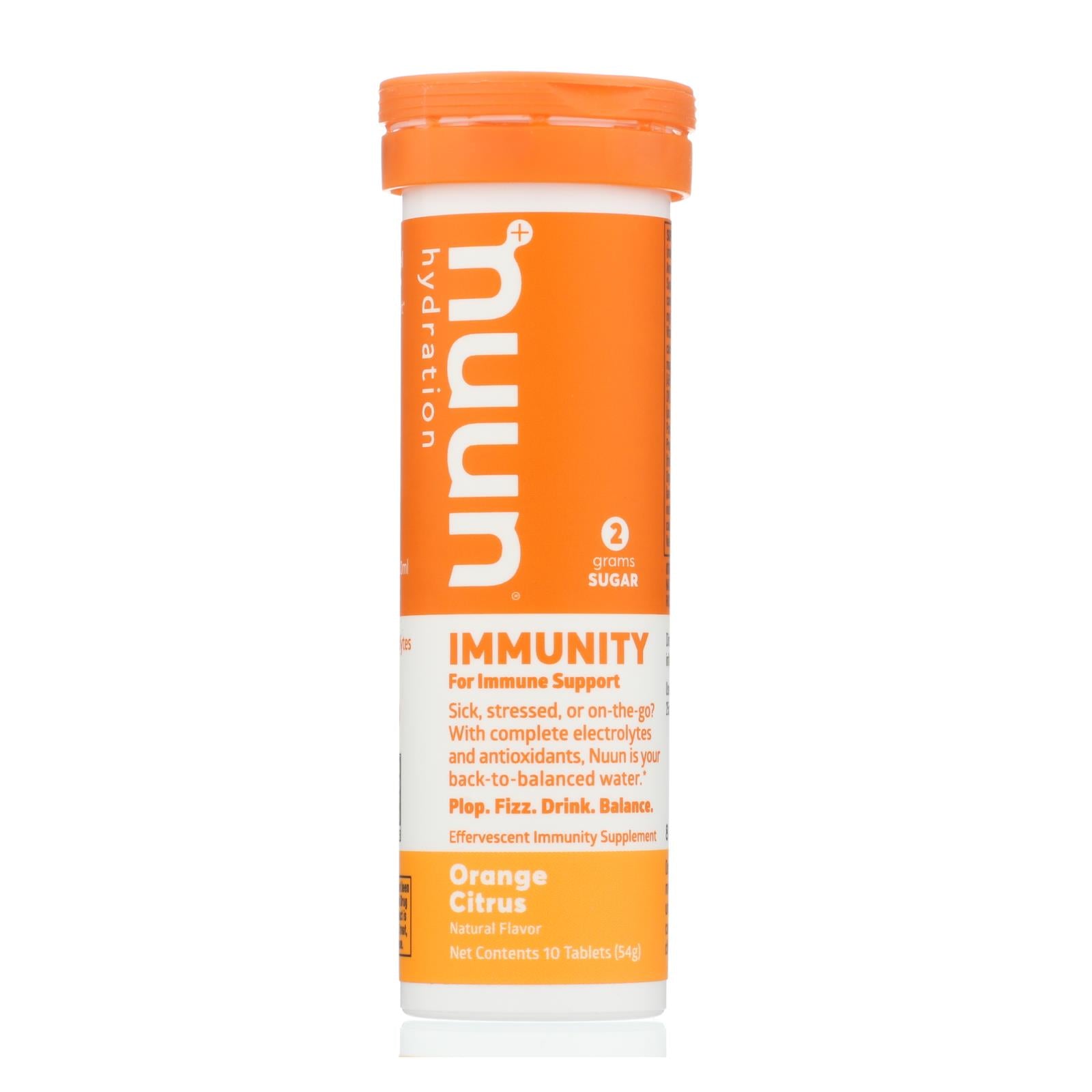 Nuun Hydratation, Nuun Hydratation - Drink Tab Immun Orange Ctrs - Caisse de 8 - 10 TAB (Pack de 8)