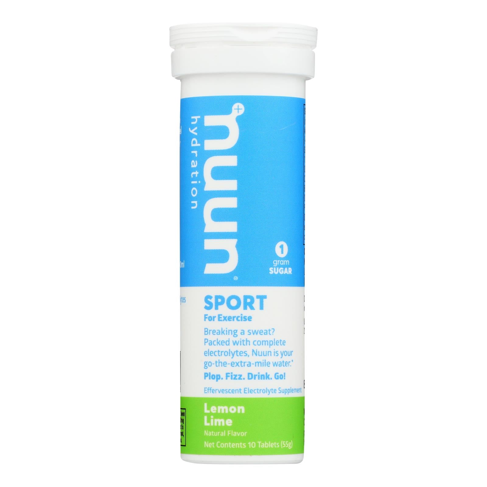 Nuun Hydratation, Nuun Hydratation Nuun Active - Citron et Lime - Caisse de 8 - 10 Comprimés (Paquet de 8)