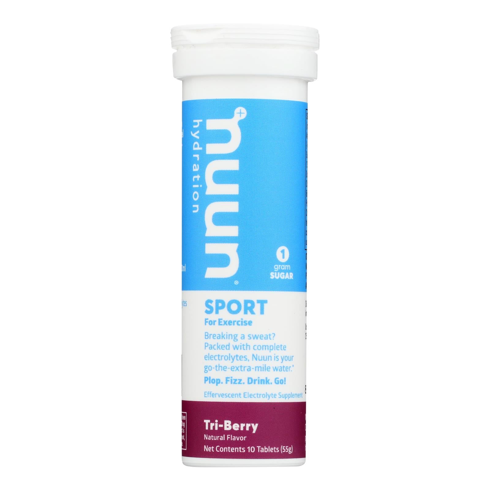 Nuun Hydratation, Nuun Hydratation Nuun Active - Tri - Berry - Caisse de 8 - 10 Comprimés (Paquet de 8)