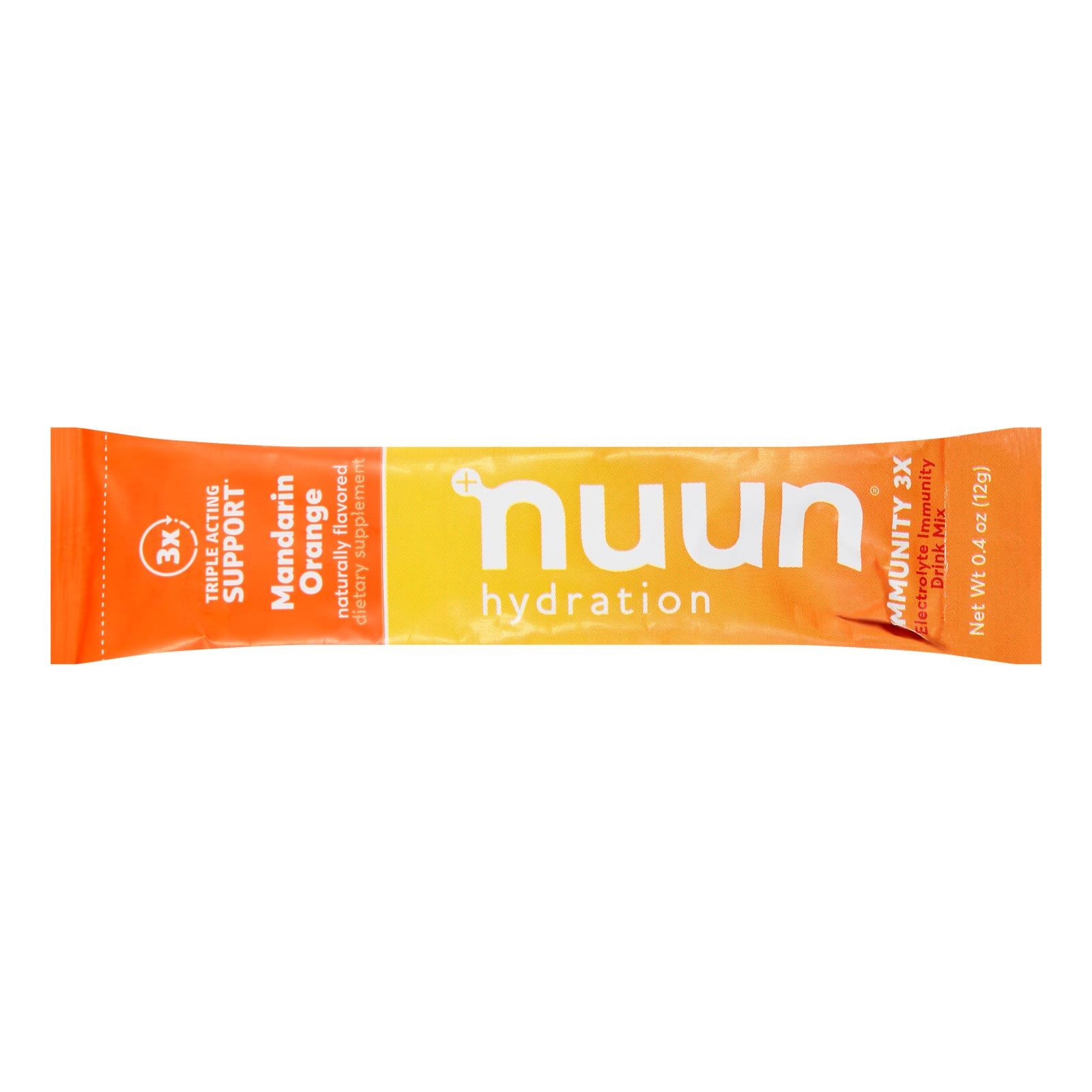 NUUN, Nuun Hydration - Drink Mix Immune Support Mandarin Orange - 1 paquet de 8 sachets de .4 OZ