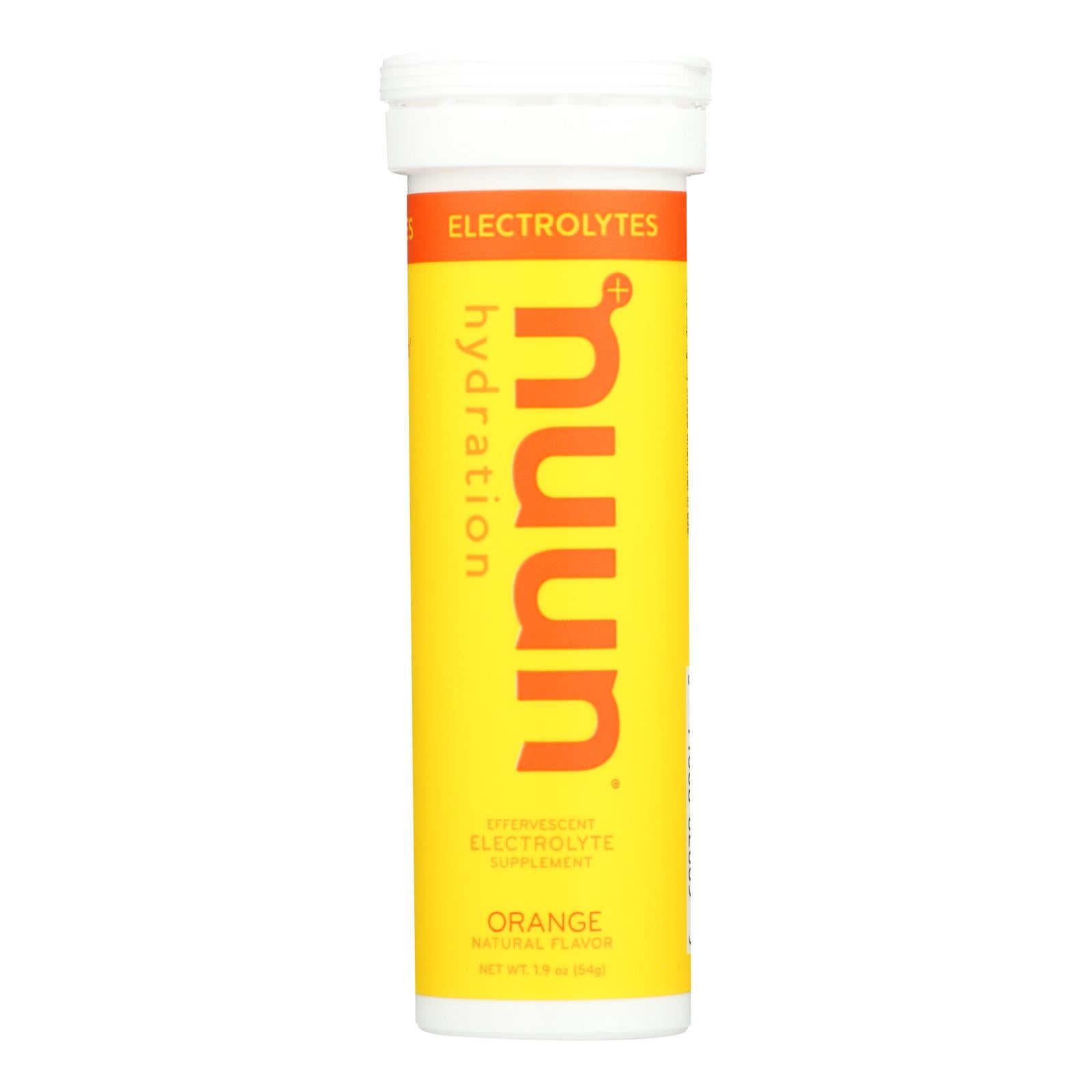 Nuun Hydratation, Nuun Hydration Drink Tab - Active - Orange - 10 comprimés - Caisse de 8 (Paquet de 8)