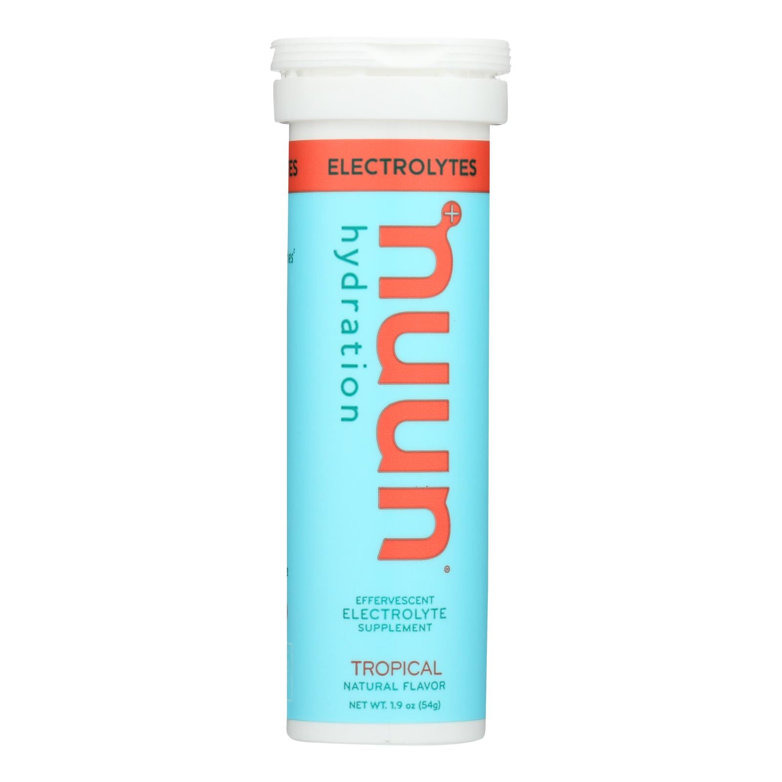 Nuun Hydratation, Nuun Hydration Drink Tab - Active - Tropical - 10 comprimés - Boite de 8 (Pack de 8)