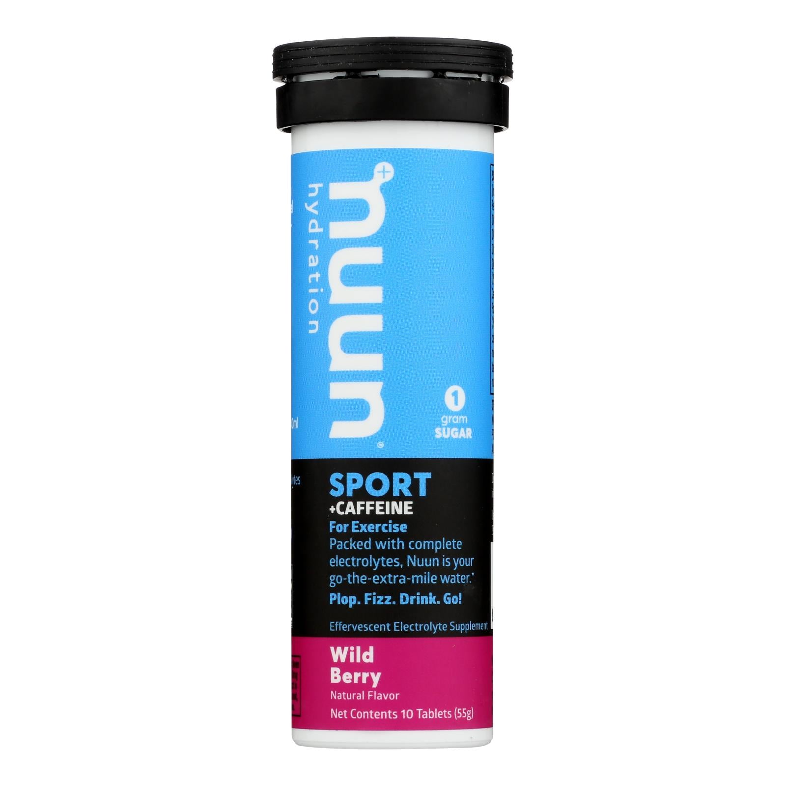 Nuun Hydratation, Nuun Hydration Drink Tab - Energy - Wild Berry - 10 Comprimés - Caisse de 8 (Pack de 8)