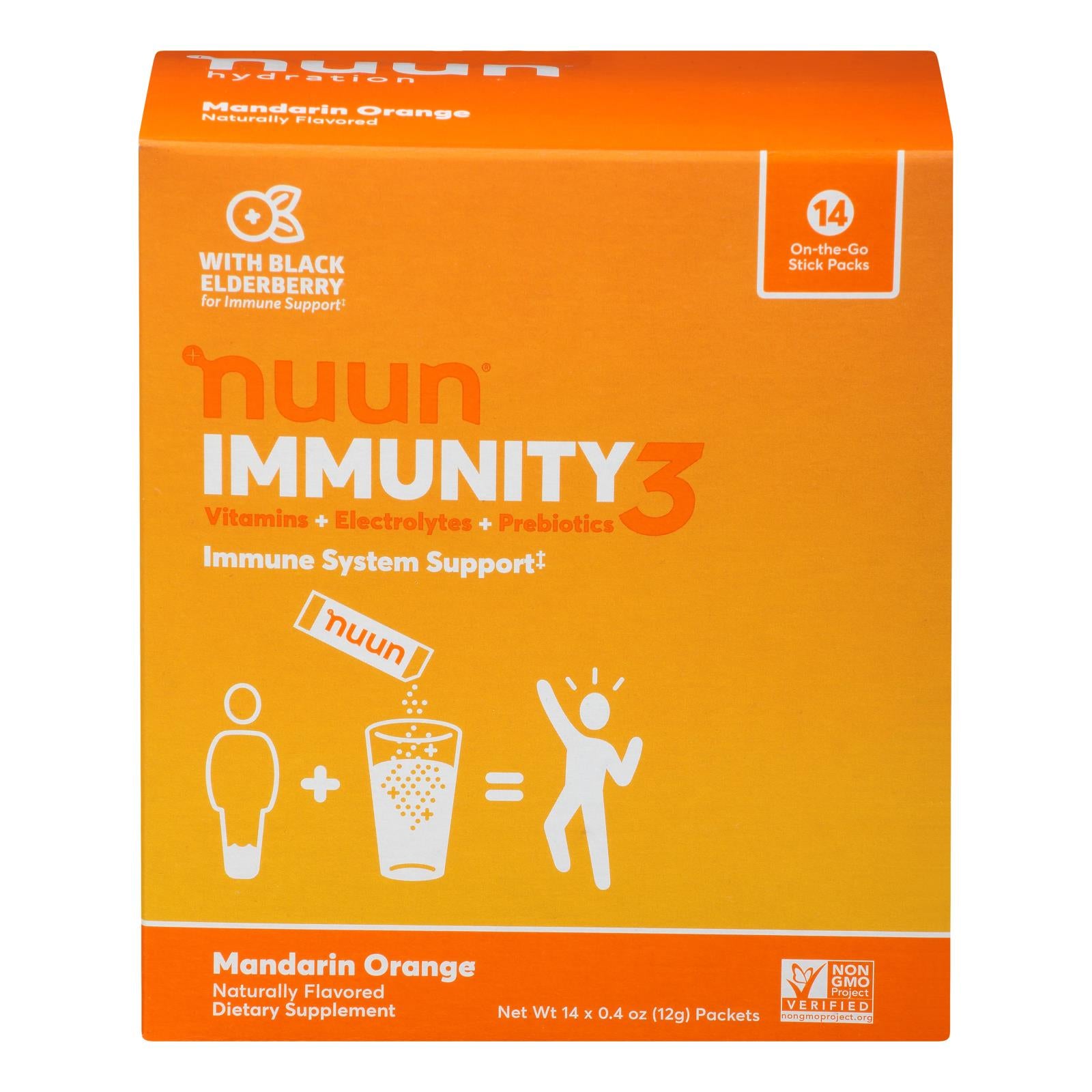 NUUN, Nuun Hydration - Mélange à boire pour le soutien immunitaire Mandarine - 1 unité - 14 CT