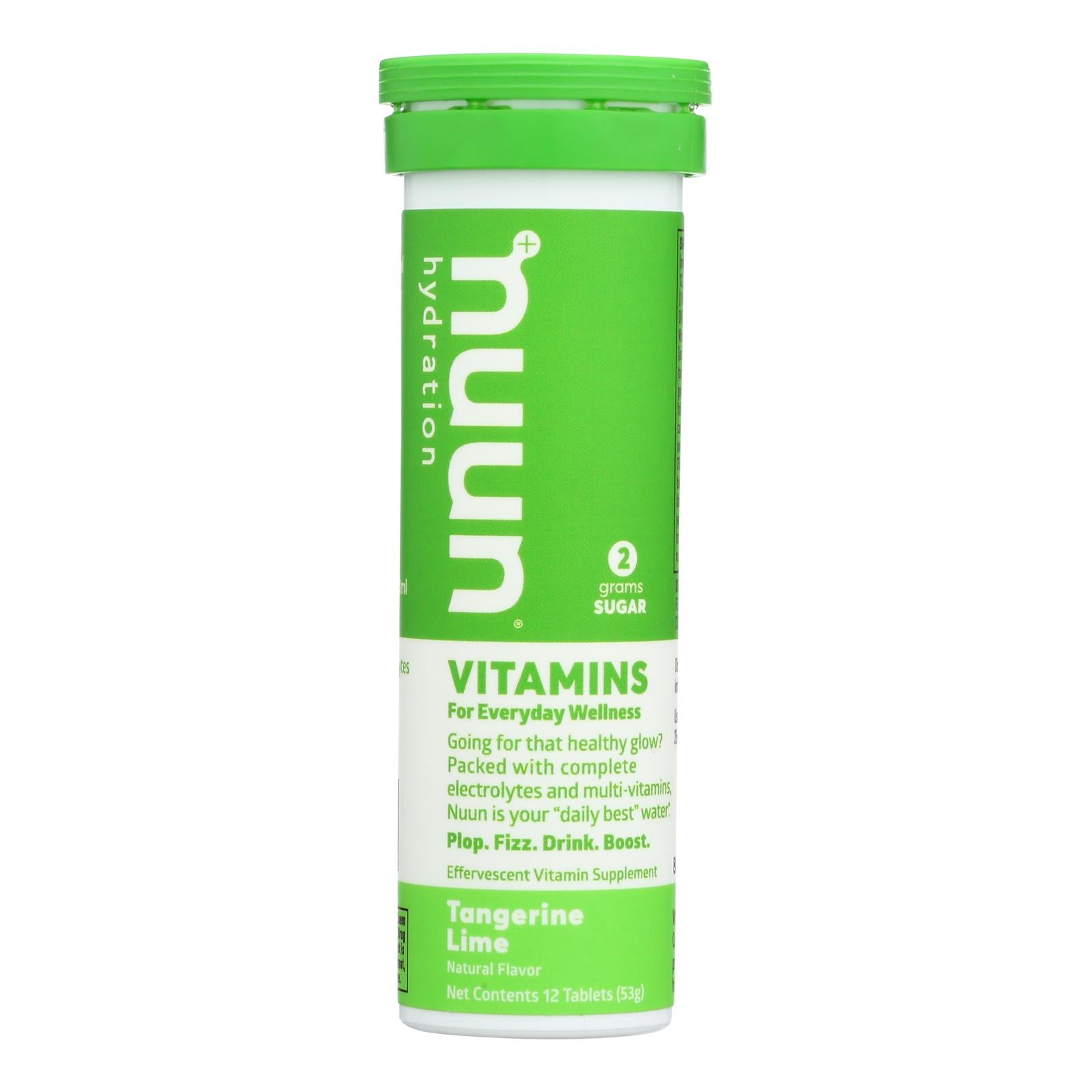 Nuun Hydratation, Nuun Vitamins Drink Tab - Tangerine - Lime - Case of 8 - 12 TAB (Pack of 8)