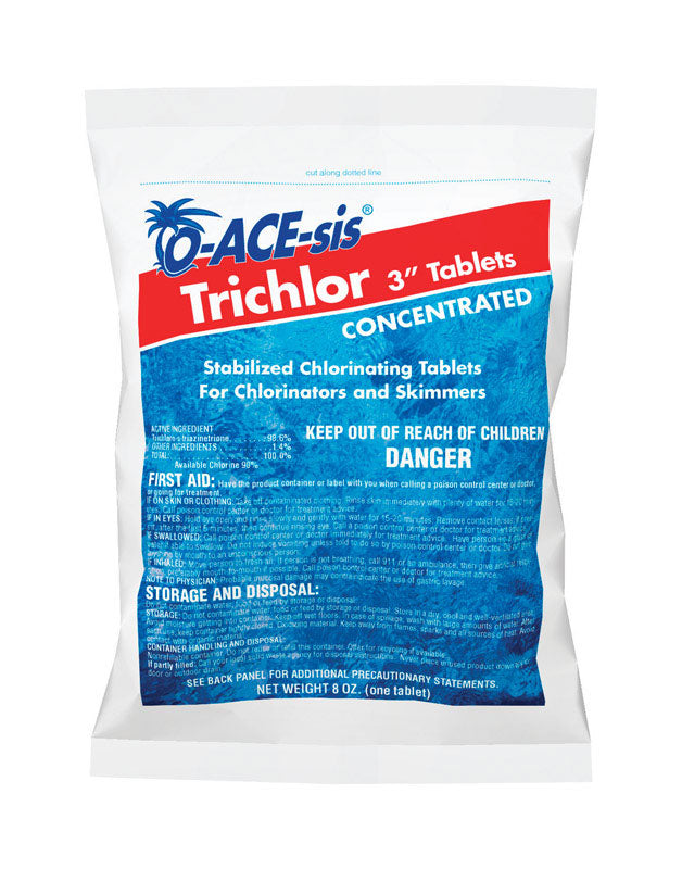 TECHNIQUES DE L'EAU, O-ACE-sis Tablet Trichlor 8 oz (paquet de 40).