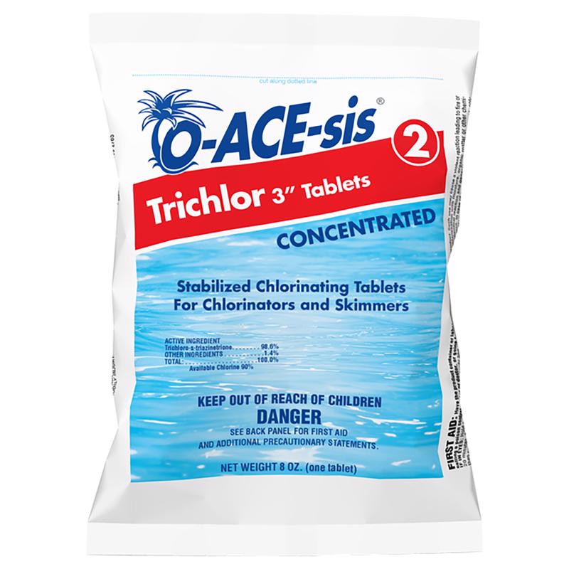 TECHNIQUES DE L'EAU, O-ACE-sis Tablet Trichlor 8 oz (paquet de 40).