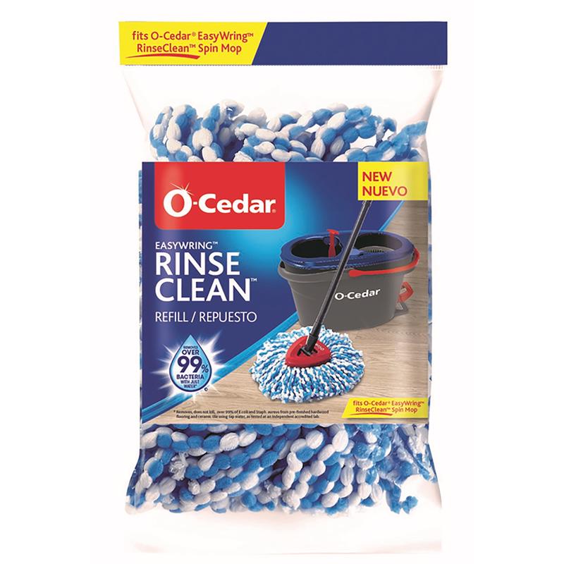 PRODUITS MÉNAGERS FREUDENBERG, O-Cedar Easy Wring Rinse Clean 8 in. W X 2 in. L. Recharge pour vadrouille humide en microfibre 1 pk (paquet de 4)