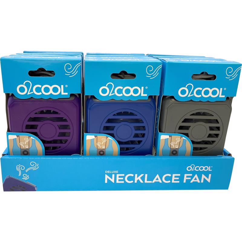 ACE TRADING - O2 COOL #3, O2 Cool Collier de luxe 6.69 in. H x 2.5 in. Dia. Ventilateur personnel à 1 vitesse (paquet de 12)