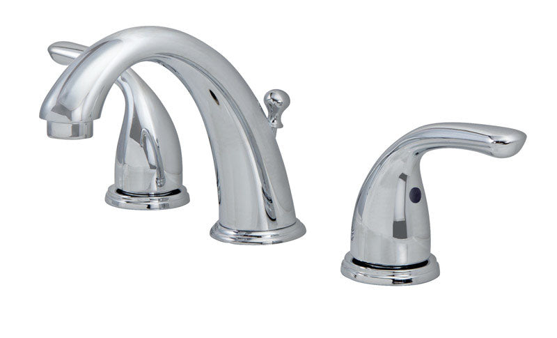 OakBrook, Oak Brook Chrome 1.2 GPM Widespread Coastal Low Lead Lavatory Pop Up Faucet 8 in.