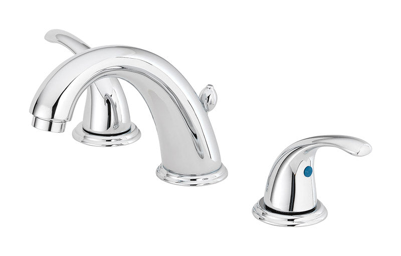 OakBrook, Oak Brook Chrome 1.2 GPM Widespread Coastal Low Lead Lavatory Pop Up Faucet 8 in.