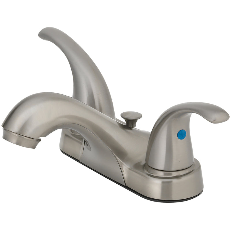 OakBrook, OakBrook Brushed Nickel Pop-up Bathroom Sink Faucet 4 in.