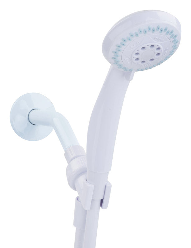 ACE TRADING - POMMEAUX DE DOUCHE, OakBrook White PVC 3 settings Handheld Showerhead 1.8 gpm