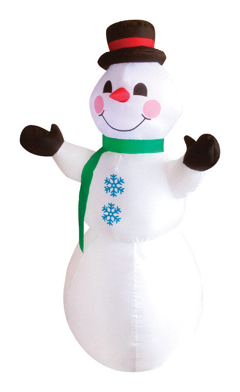 Occasions, Occasions Bonhomme de neige Noël gonflable Polyester blanc