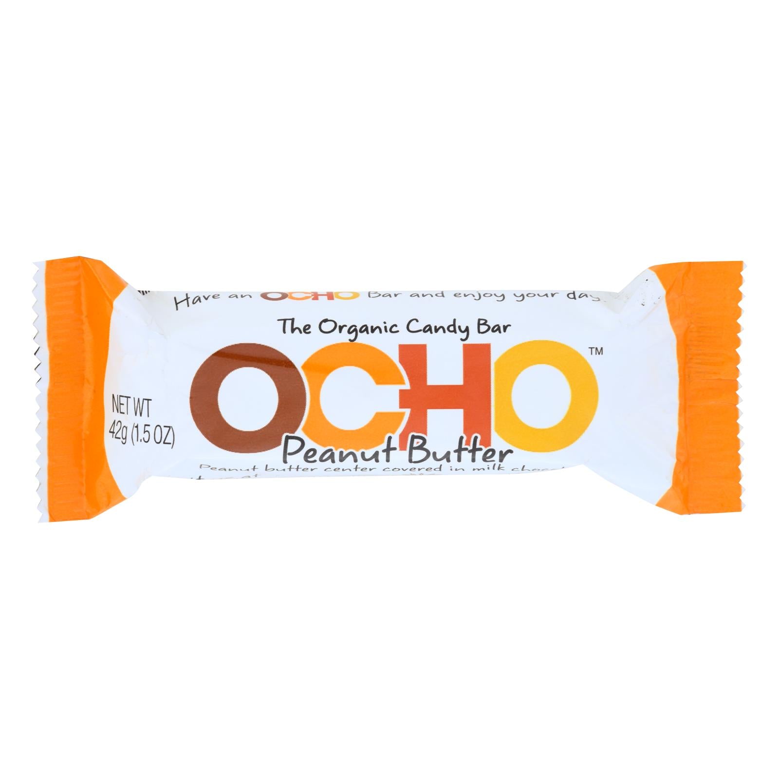 Ocho Candy, Ocho Candy - Candy Bar Peanut Butter - Case of 12-1.5 OZ (Pack of 12)