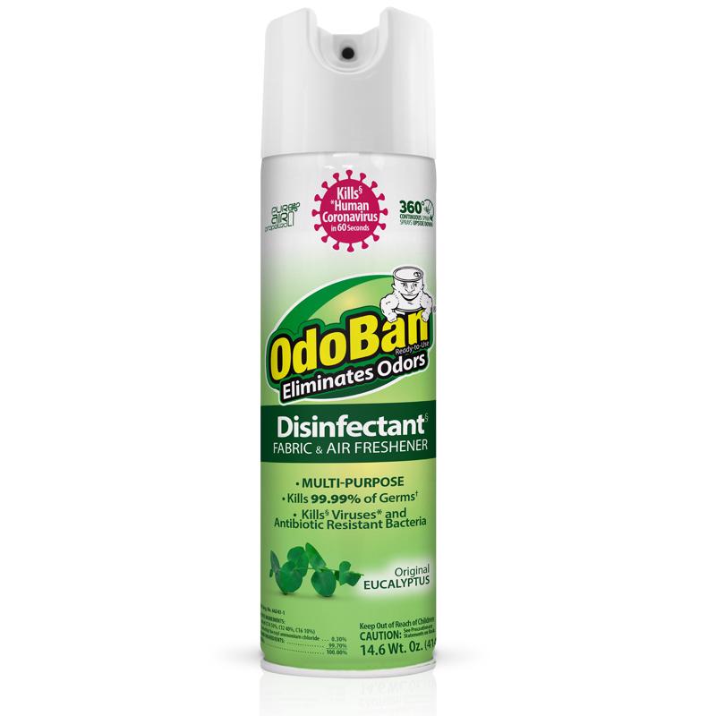 CLEAN CONTROL CORP, OdoBan Désinfectant pour tissus et assainisseur d'air à l'odeur d'eucalyptus 14.6 oz (paquet de 12)