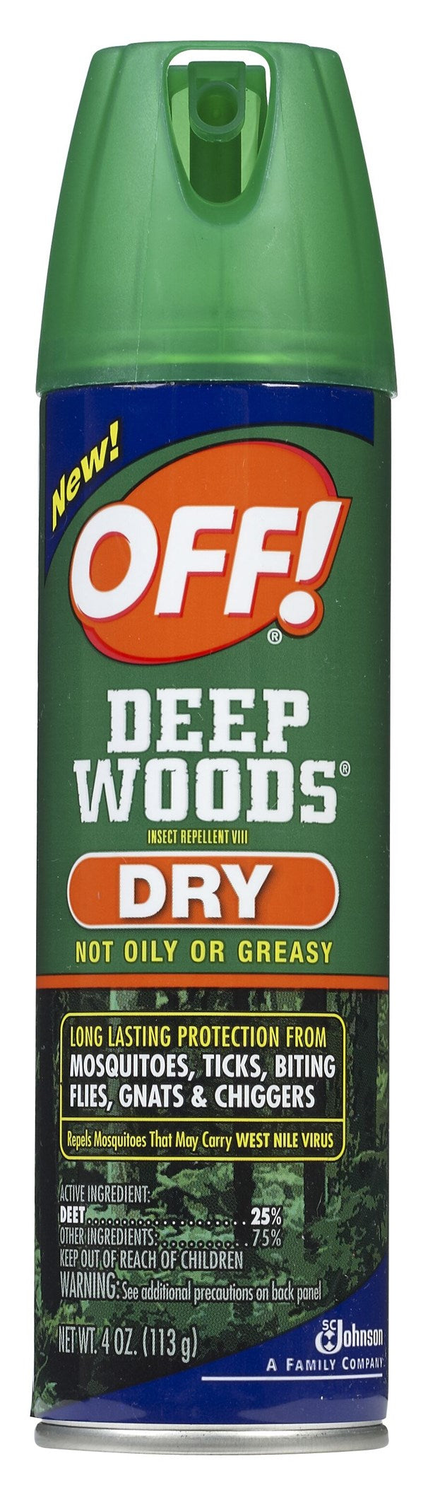 Off, Off 71765 4 Oz Deep Woods Dry Insect Repellent