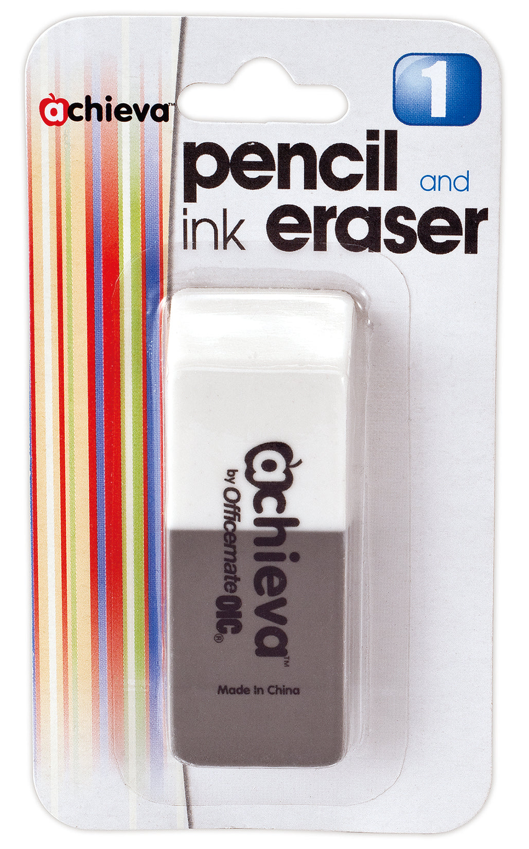 OFFICEMATE LLC, Officemate Gray/White crayon et gomme à encre 1 pk