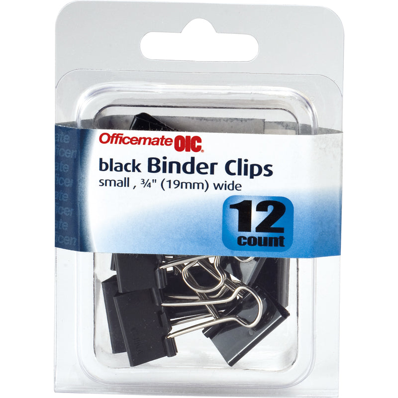 OFFICEMATE LLC, Officemate International 31085 3/8" Small Black Binder Clips