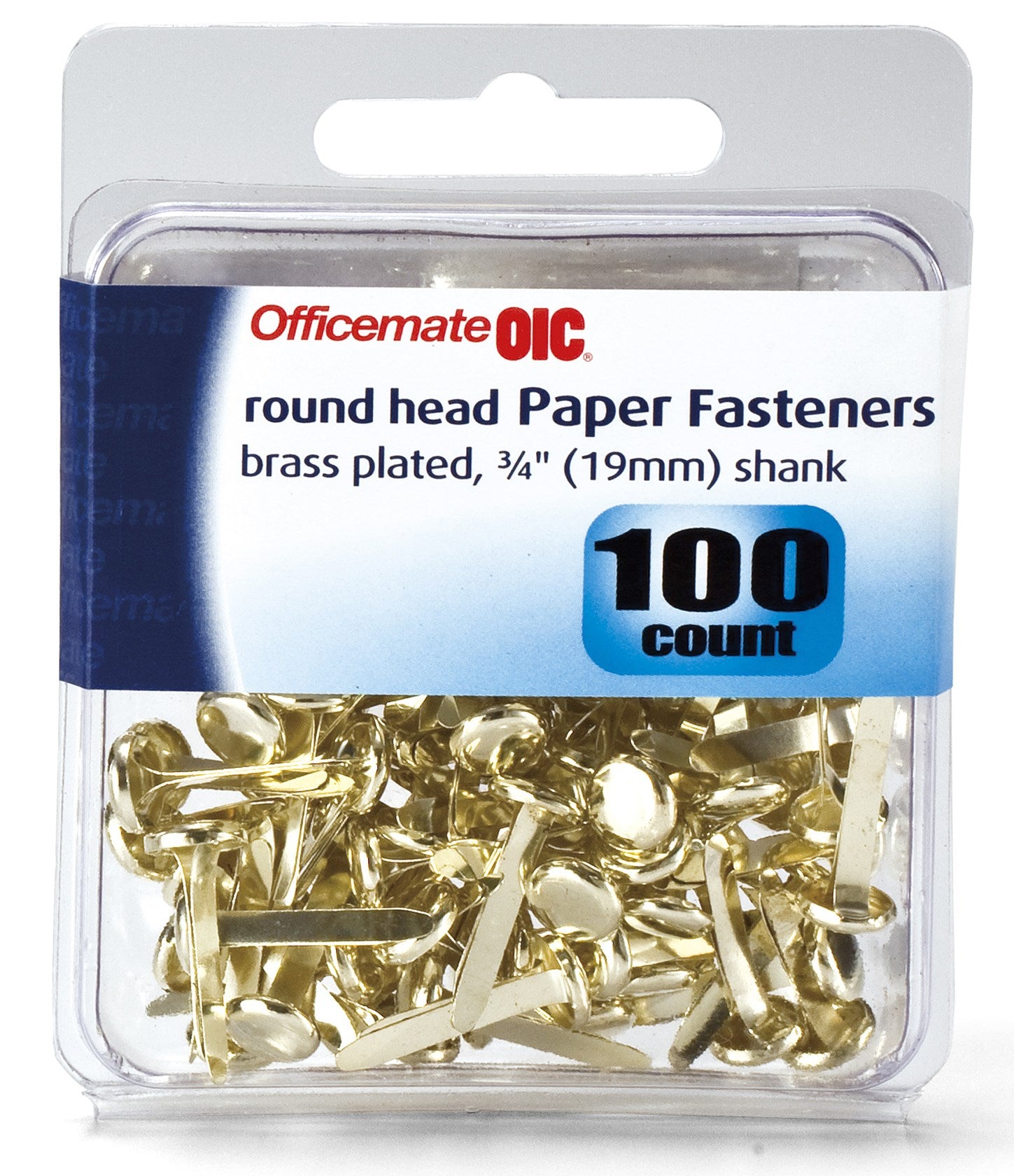 OFFICEMATE LLC, Officemate International 97220 5/16" Brass Plated Clamshell Fasteners (Attaches à coquilles plaquées laiton)