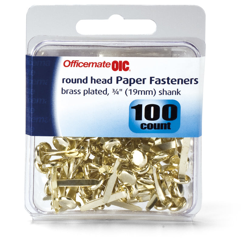 OFFICEMATE LLC, Officemate International 97220 5/16" Brass Plated Clamshell Fasteners (Attaches à coquilles plaquées laiton)