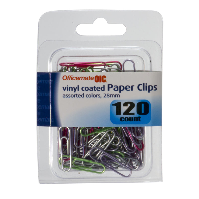 OFFICEMATE LLC, Officemate OIC Regular Assorted Color Paper Clips 120 pk