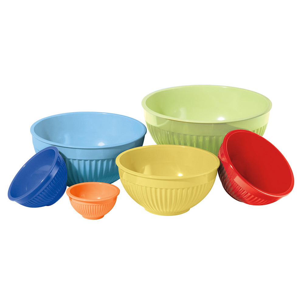 ASDAK INTERNATIONAL, Oggi 5.4 qt Melamine Assorted Mixing Bowl Set 6 pc