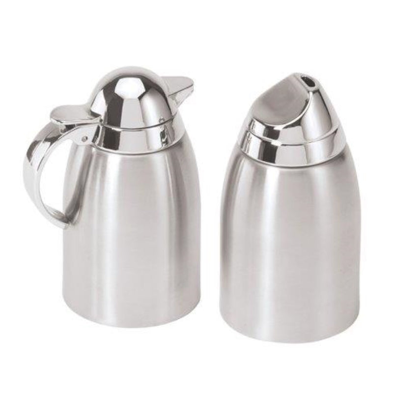 ASDAK INTERNATIONAL, Oggi Brew Silver Stainless Steel Set de sucre et de crémier en acier inoxydable 2-3/4 in. D 2 pc