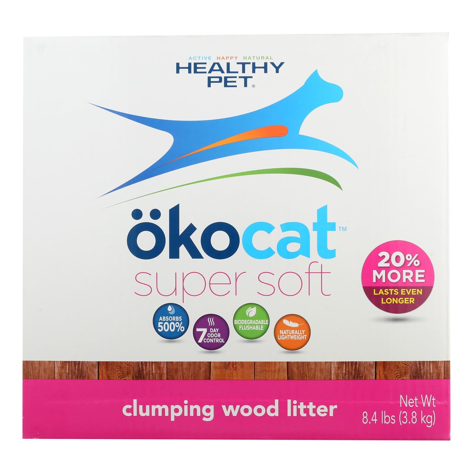 Okocat, Okocat - Litière agglomérante Wood Supersoft - Chaque paquet de 1,4 LB