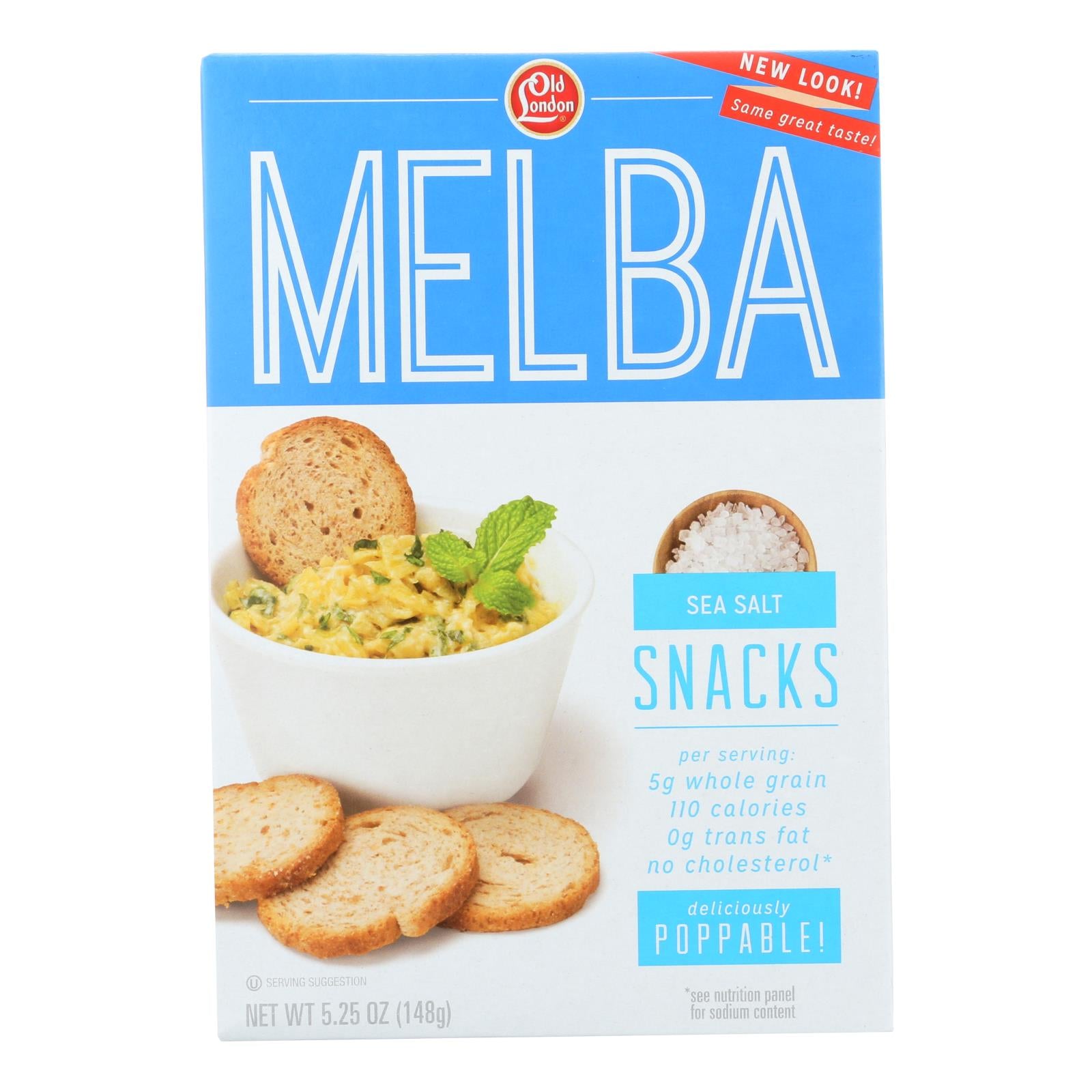 Vieux Londres, Old London - Melba Snacks - Sel de mer - Caisse de 12 - 5.25 oz (paquet de 12)