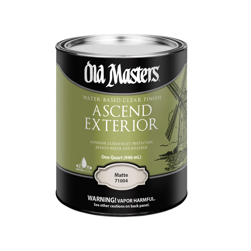 DIAMOND VOGEL INC, Old Masters Ascend Exterior Matte Clear Water-Based Finish 1 qt