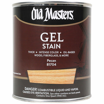 DIAMOND VOGEL INC, Old Masters Gel Stain Pecan Semi-Transparent à base d'huile Alkyd 1 qt (Pack 2)