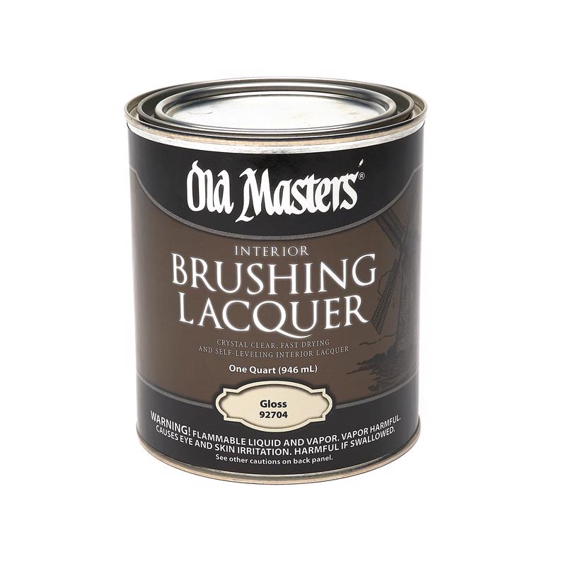 VOGEL PAINT & WAX INC, Old Masters Gloss Clear Oil-Bushing Lacquer 1 qt (Pack de 4)