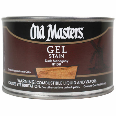 Maîtres anciens, Old Masters Semi-Transparent Dark Mahogany Oil-Based Alkyd Gel Stain 1 pt (Pack of 4)