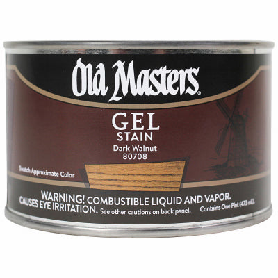 Maîtres anciens, Old Masters Semi-Transparent Dark Walnut Oil-Based Alkyd Gel Stain 1 pt