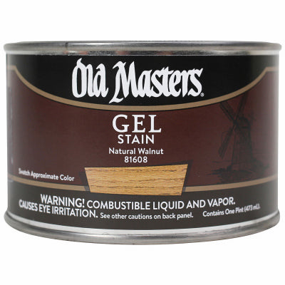 Maîtres anciens, Old Masters Semi-Transparent Natural Walnut Oil-Based Alkyd Gel Stain 1 pt (Pack of 4)