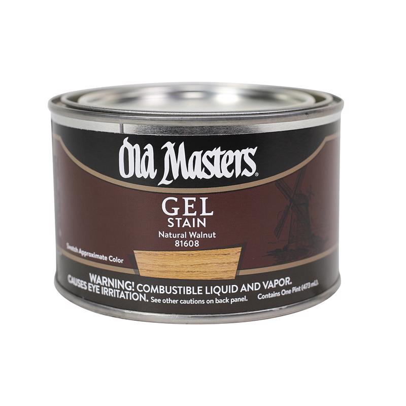 Maîtres anciens, Old Masters Semi-Transparent Natural Walnut Oil-Based Alkyd Gel Stain 1 pt (Pack of 4)