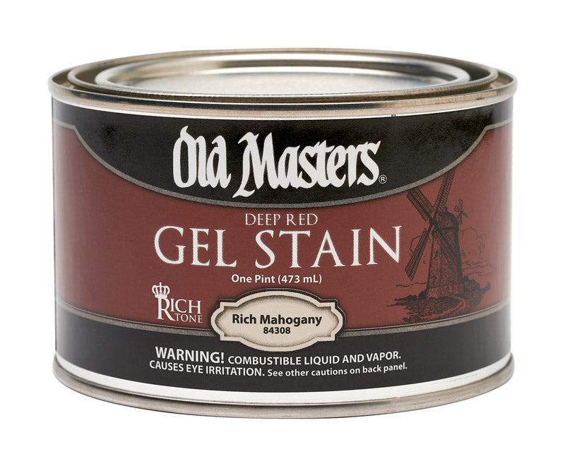 Maîtres anciens, Old Masters Semi-Transparent Rich Mahogany Oil-Based Alkyd Gel Stain 1 pt (Pack of 4)