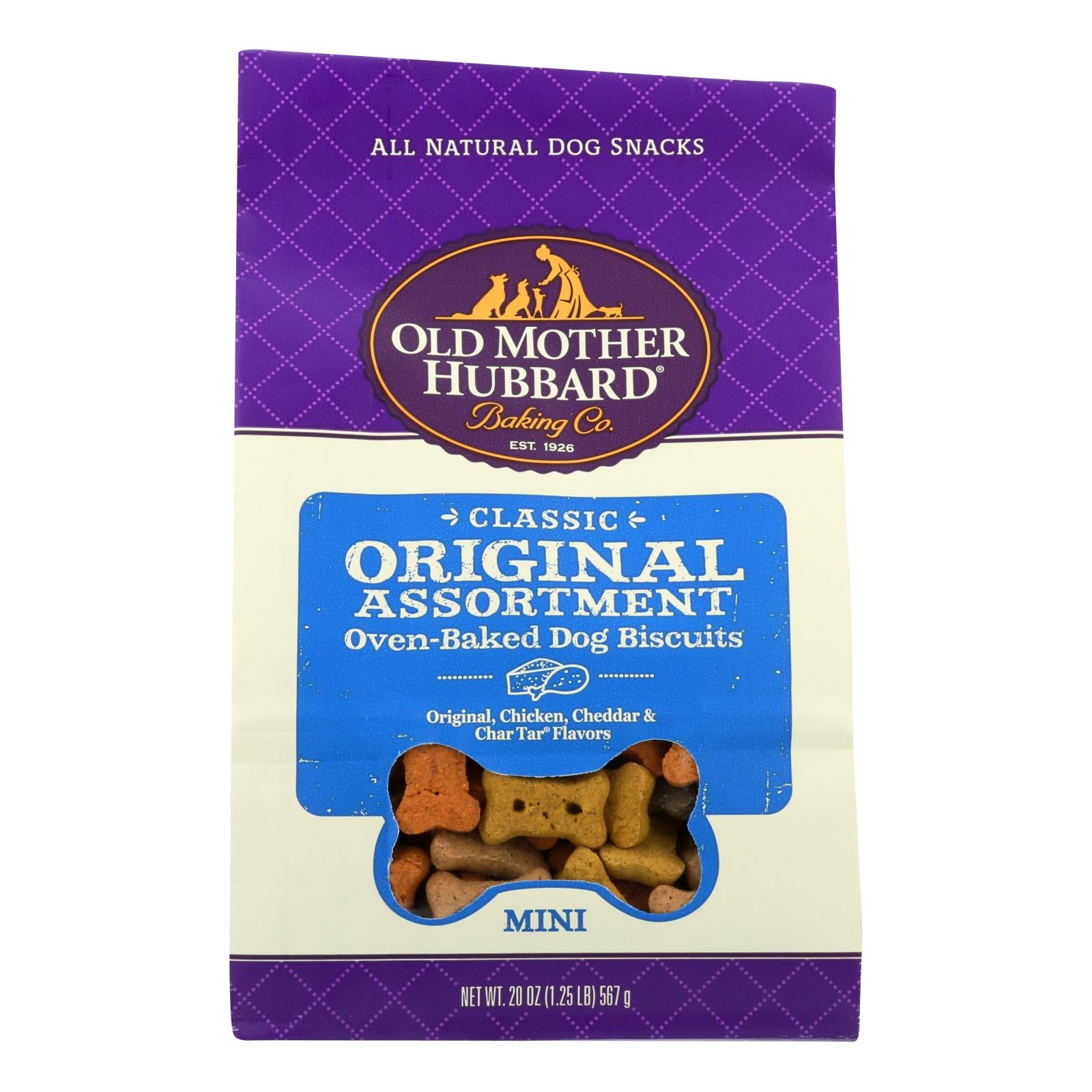 American Distribution & Mfg Co, Old Mother Hubbard - Biscuits Mini Original Classic - Caisse de 6 - 20 OZ