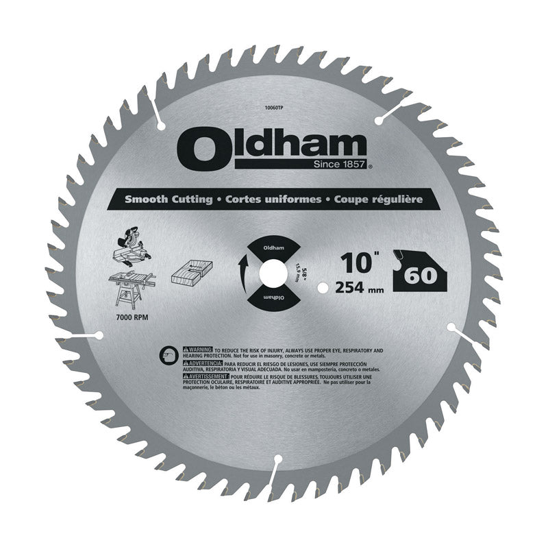 STANLEY/BLACK & DECKER, Oldham 10 in. Dia. x 5/8 in.  Lame de scie circulaire au carbure 60 dents 1 pk