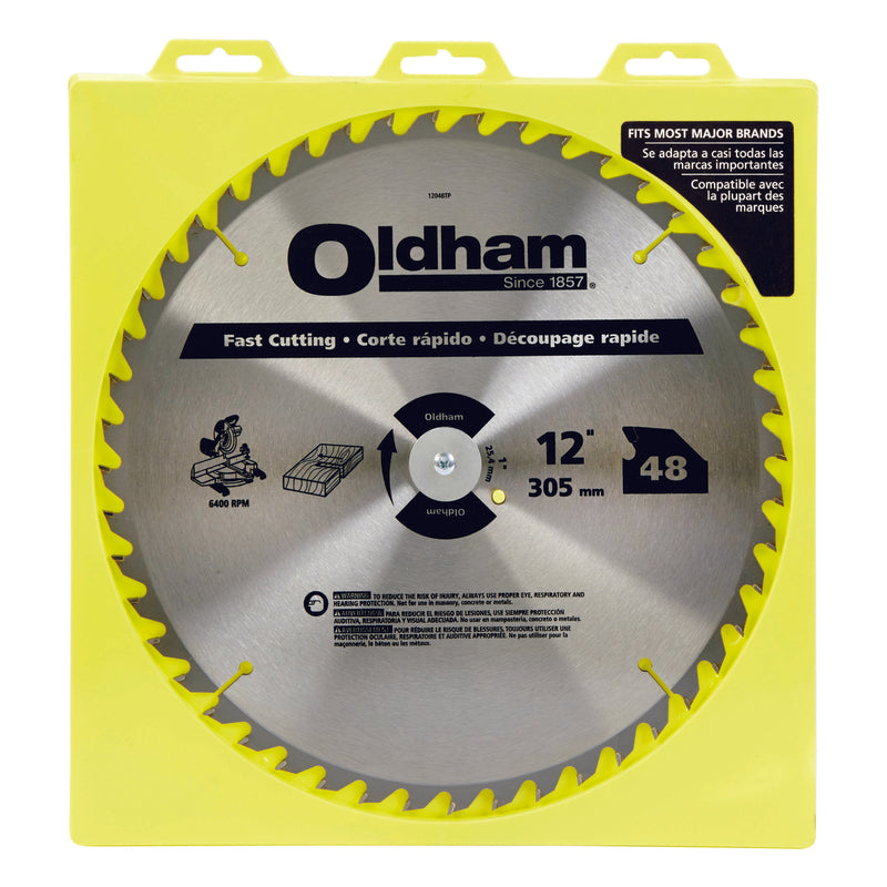 STANLEY/BLACK & DECKER, Oldham 12 in. Dia. x 1 in.  Lame de scie circulaire au carbure 48 dents 1 pk